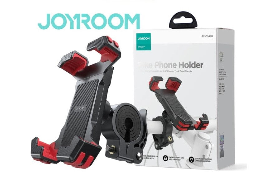 JoyRoom Bike Phone Mount Holder - Universal Adjustable Handlebar Smartphone Bracket for Cycling, Running, Hiking & Outdoor Sports