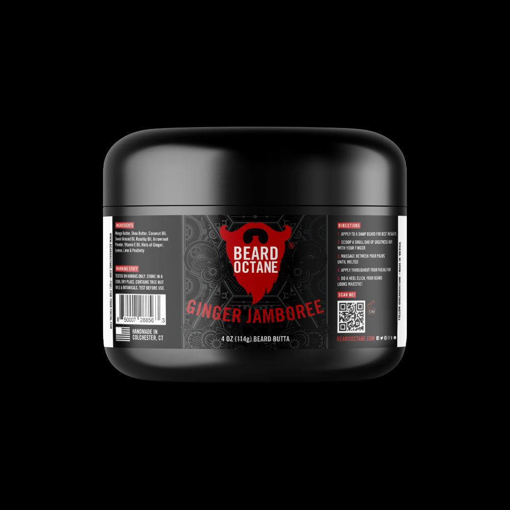 Ginger Jamboree Beard Butter by Beard Octane - Natural Moisturizing & Conditioning for Men - Perfect for Daily Grooming & Styling