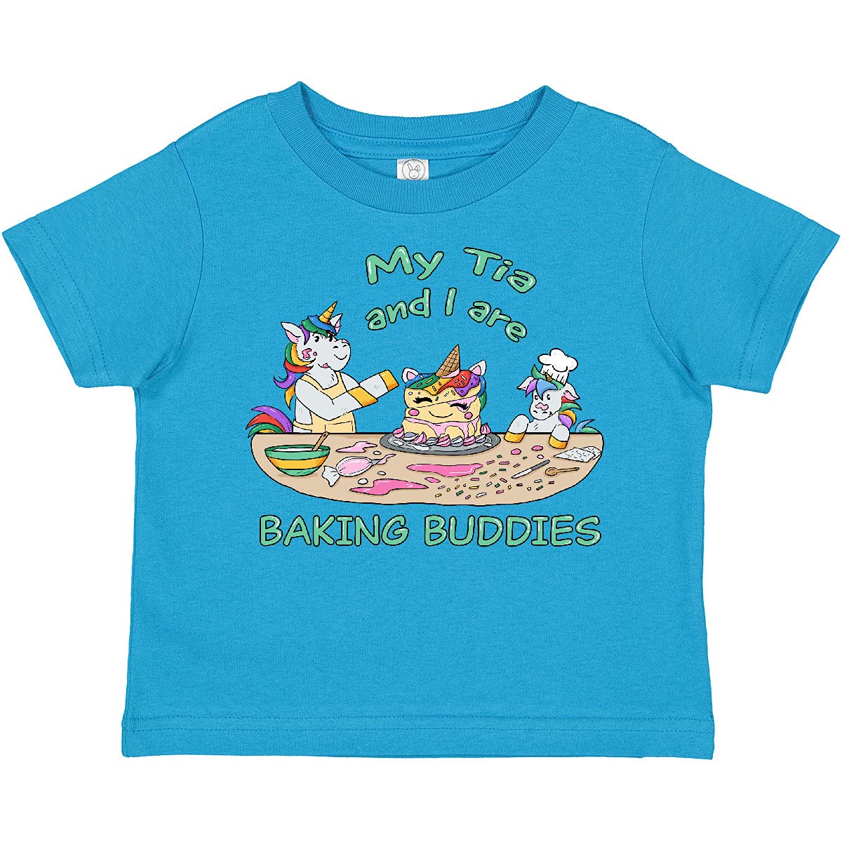 Inktastic 'My Tia and I are Baking Buddies' Toddler T-Shirt - Cute Matching Baking Outfits for Aunt & Niece Bonding Time