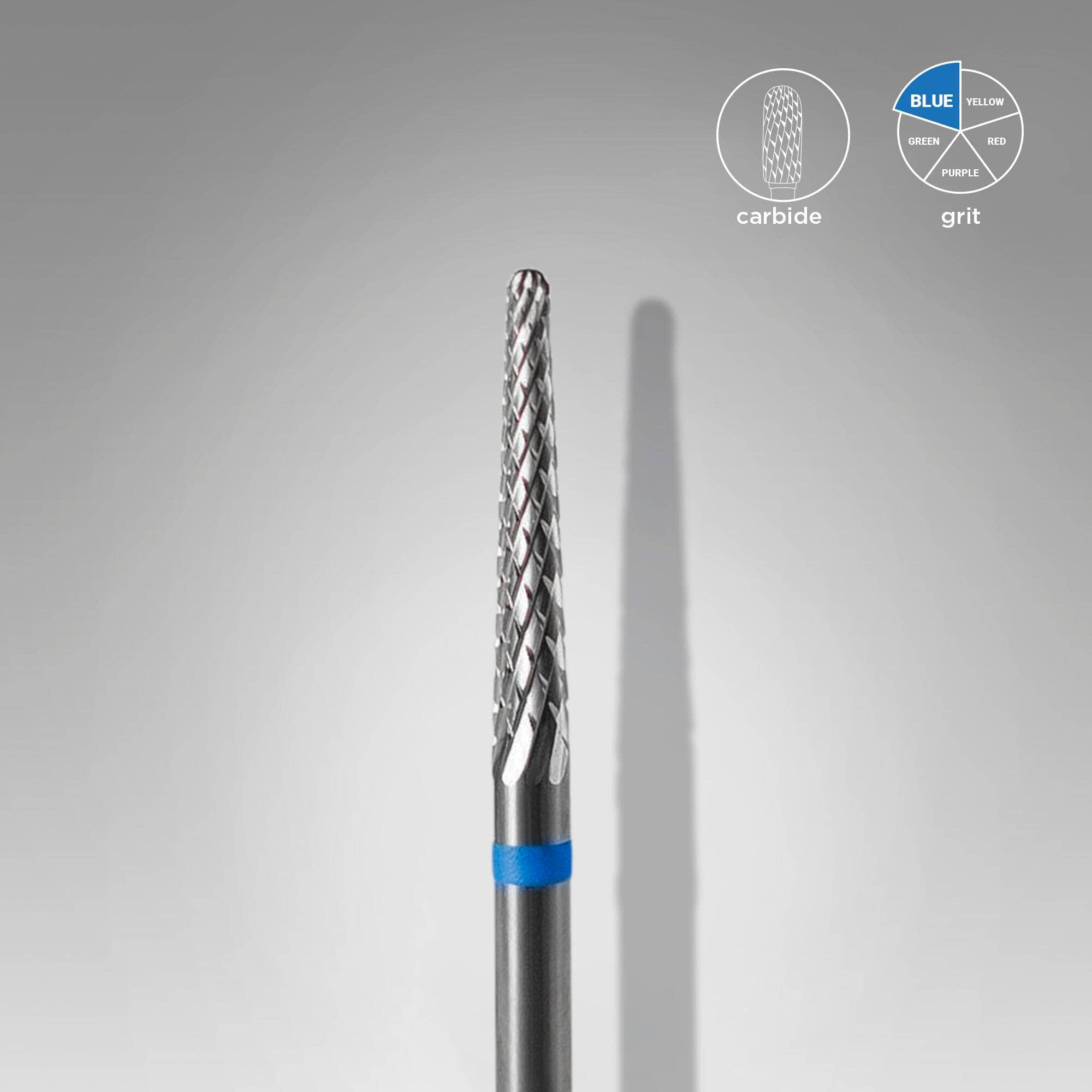 Staleks Carbide Nail Drill Bit Cone Blue 2.3mm - Professional Manicure Pedicure Tool for Nail Salons & Home Use