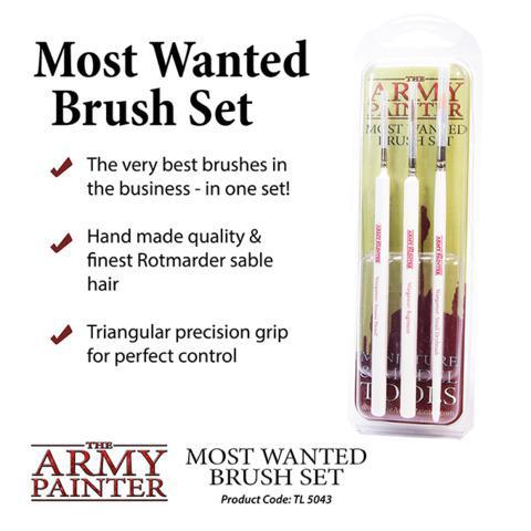 Army Painter Most Wanted Brush Set - Premium Miniature Painting Brushes for Warhammer, D&D & Tabletop Games - Perfect for Detail Work & Model Painting