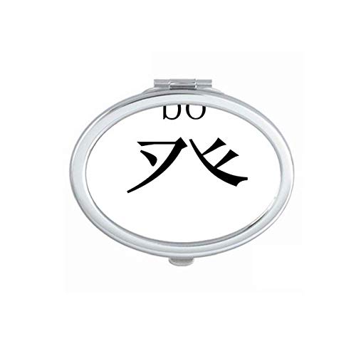 DIYthinker Portable Folding Double-Sided Makeup Mirror with Chinese Character Design - Perfect for Travel, Home Vanity & Professional Makeup Artists