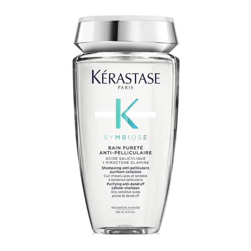 Kérastase Symbiose Purifying Anti-Dandruff Shampoo for Oily & Sensitive Scalp - Cellular Treatment for Flaky, Itchy Scalp | Daily Use for Healthy Hair Care