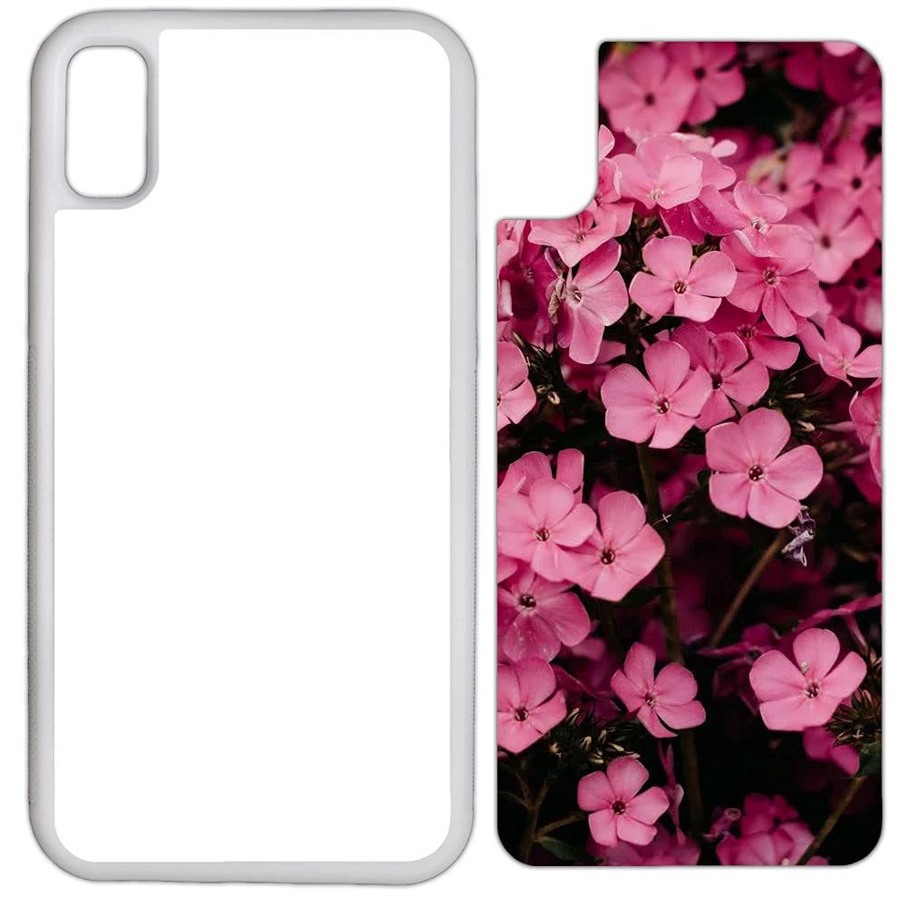 100 Pack Sublimation Phone Cases for iPhone X/XS - White Rubber Blank Printable Covers with Aluminum Inserts | DIY Custom Phone Case | Perfect for Sublimation Printing, Personalized Gifts & Small Business Bulk Orders