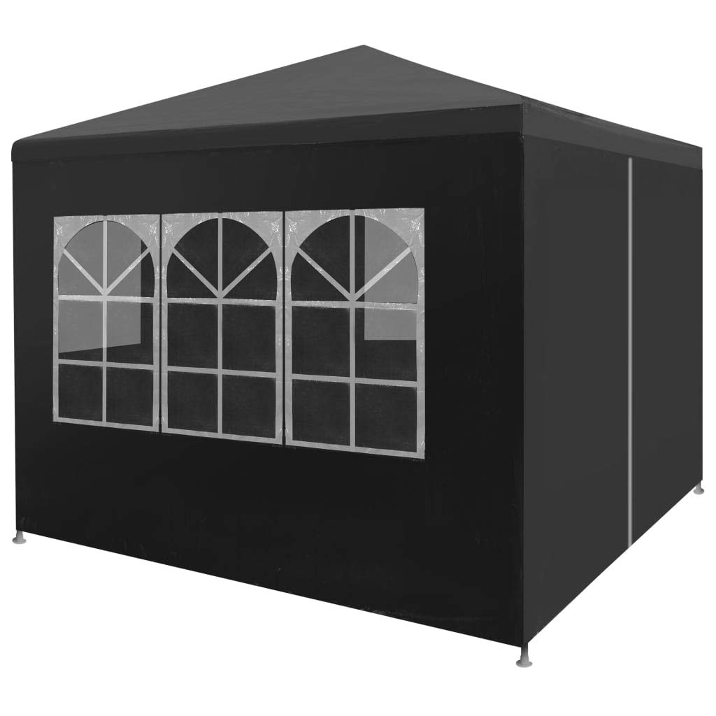 CHARMMA 10x10 Heavy Duty Party Tent - Large Outdoor Pop Up Canopy for Weddings, Backyard Parties & Events | Waterproof & Durable Anthracite Shelter | Perfect for Picnics, BBQs, Festivals & Camping
