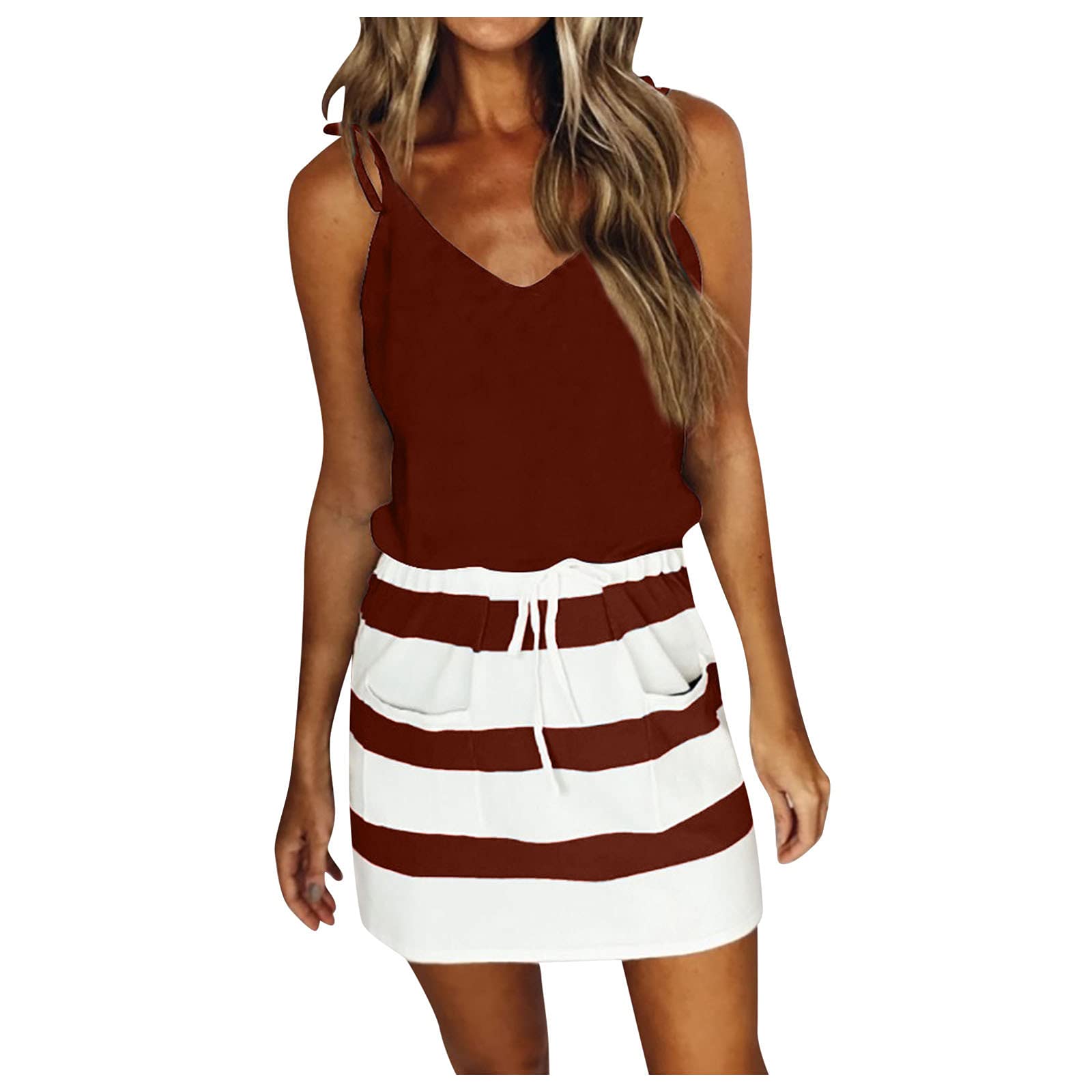 Women's Floral Sundress with American Flag Print - Short Sleeve Summer Beach Dress for Casual Outings, Vacations & Patriotic Events
