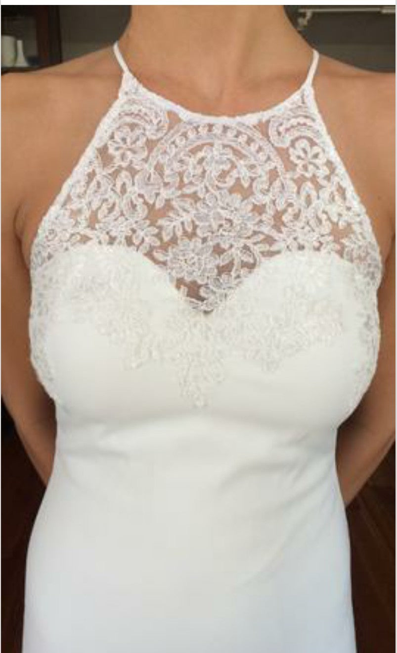 Badgley Mischka Julianne Wedding Gown - Elegant Lace Bridal Dress for Beach, Church & Formal Ceremonies