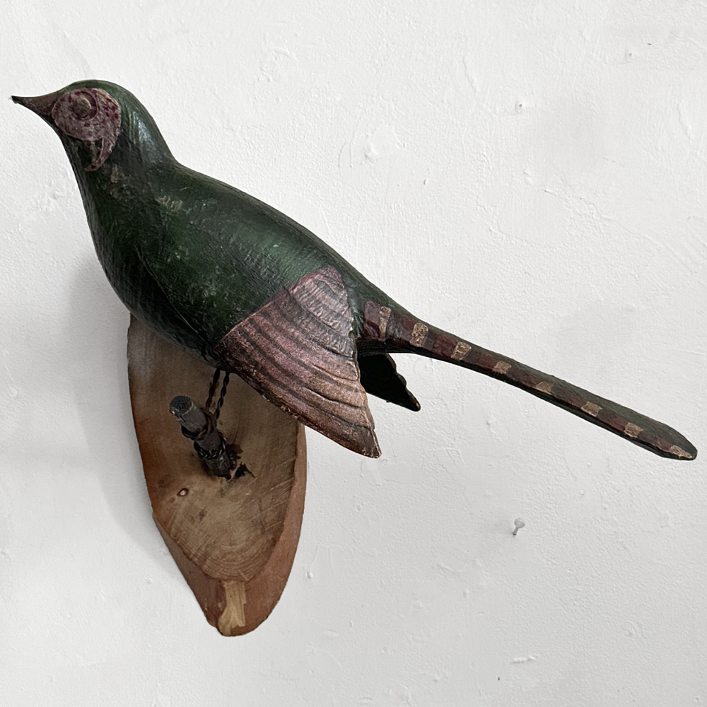 Handcrafted Black Forest Large Wooden Bird Carving (#529) - Perfect for Home Décor, Rustic Farmhouse Style & Gift Giving