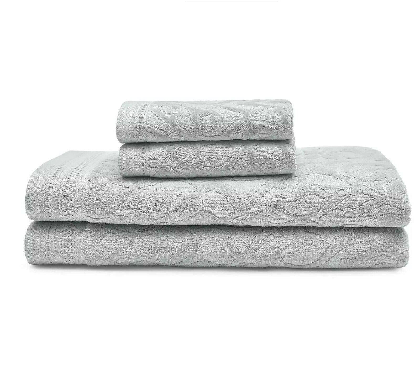 Premium 4-Piece Grey Bath Towel Set - Soft & Absorbent Hand & Wash Towels for Bathroom, Spa & Gym Use - Luxury Bath Sheets & Towel Collection for Home & Hotel