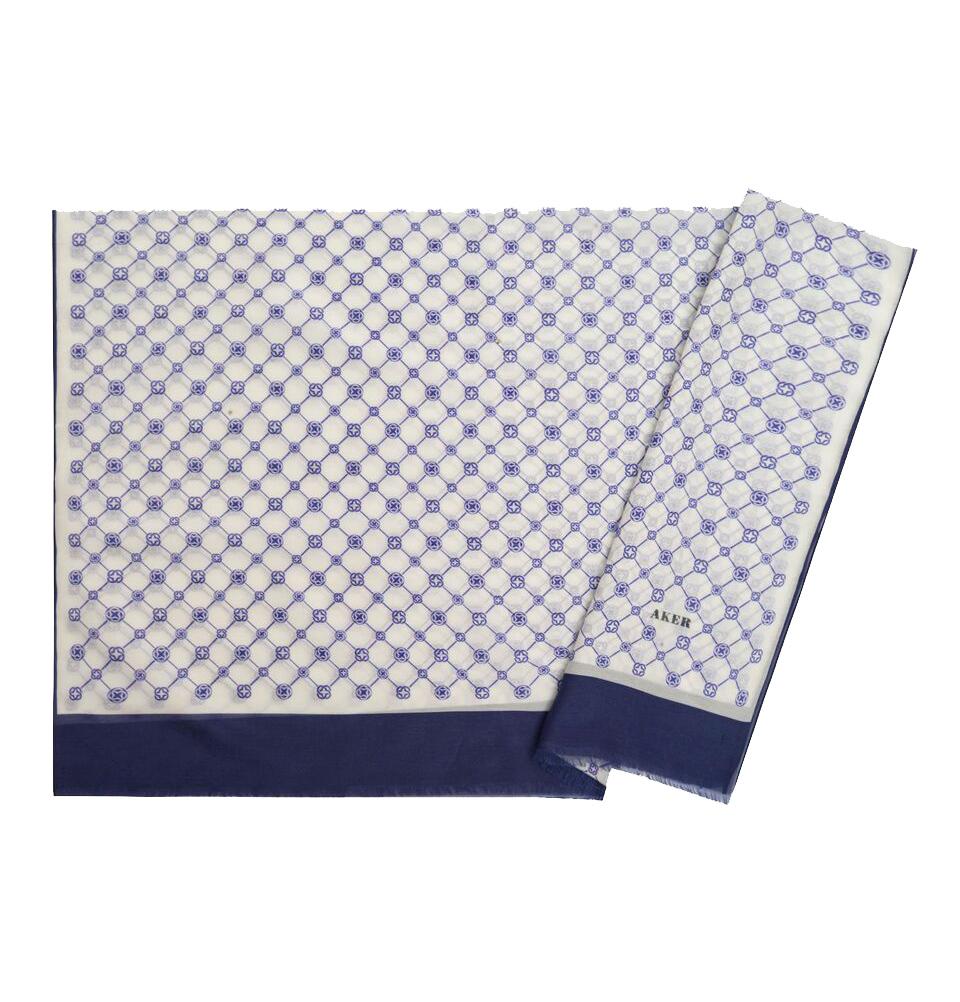 Aker Silk Cotton Patterned Shawl #7857 422 - Lightweight Womens Wrap Scarf for Fall, Winter & Spring - Perfect for Travel, Office & Special Occasions