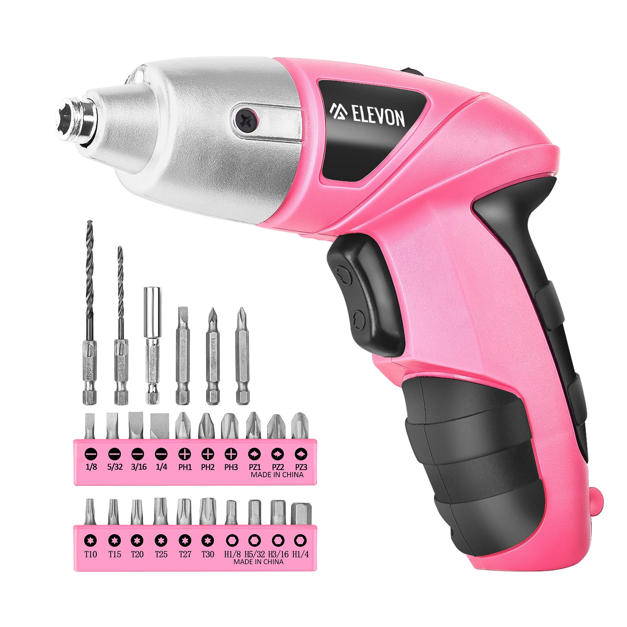 27-Piece Cordless Electric Screwdriver Set with 20 Replaceable Bits - Professional DIY Tool Kit for Home Repairs, Furniture Assembly & Cabinet Installation - Perfect for Handymen & DIY Enthusiasts