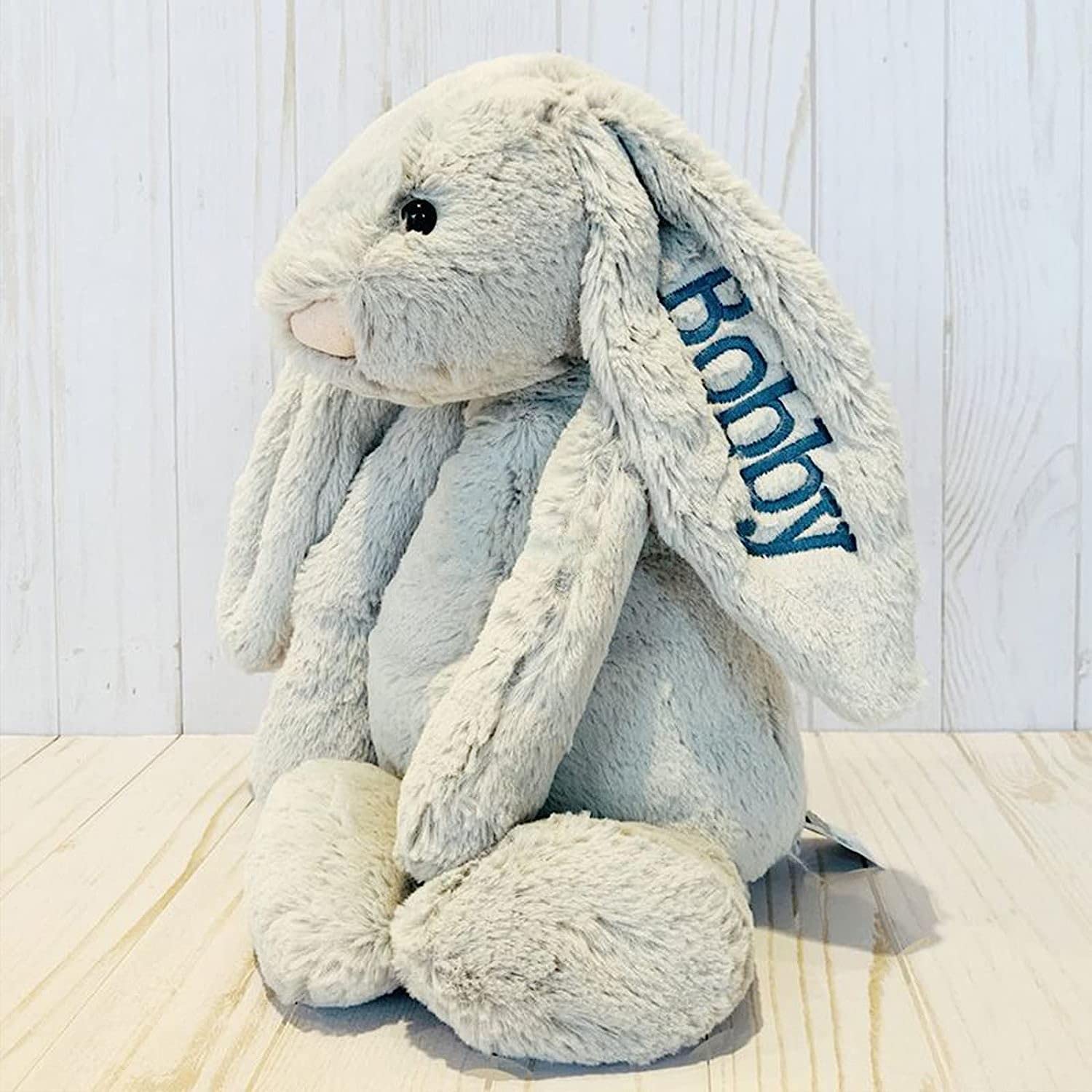 Personalized Embroidered Easter Bunny with Child's Name - First Easter Gift for Baby & Kids Basket Fillers - Perfect for Easter Egg Hunts, Baby Showers & Spring Celebrations