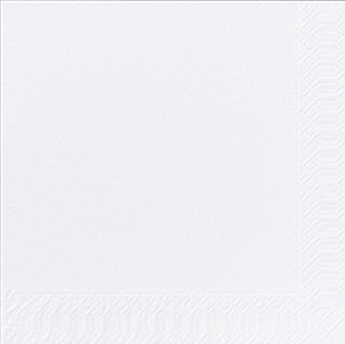 Duni 3-Ply White Tissue Napkins, 33 x 33 cm, Pack of 250 - Perfect for Parties, Weddings & Fine Dining