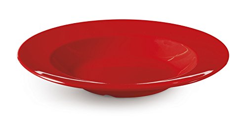 Diamond Chexers Collection - 16 oz. Red Melamine Bowls (Set of 12) - Durable & Stylish Dishware for Restaurants, Picnics, and Outdoor Dining