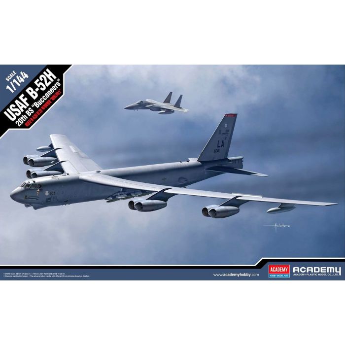 1/144 Scale Boeing USAF B-52H Stratofortress Model Kit - Academy 12622 - 20th BS Buccaneers - Perfect for Collectors, Aviation Enthusiasts & Military Model Builders