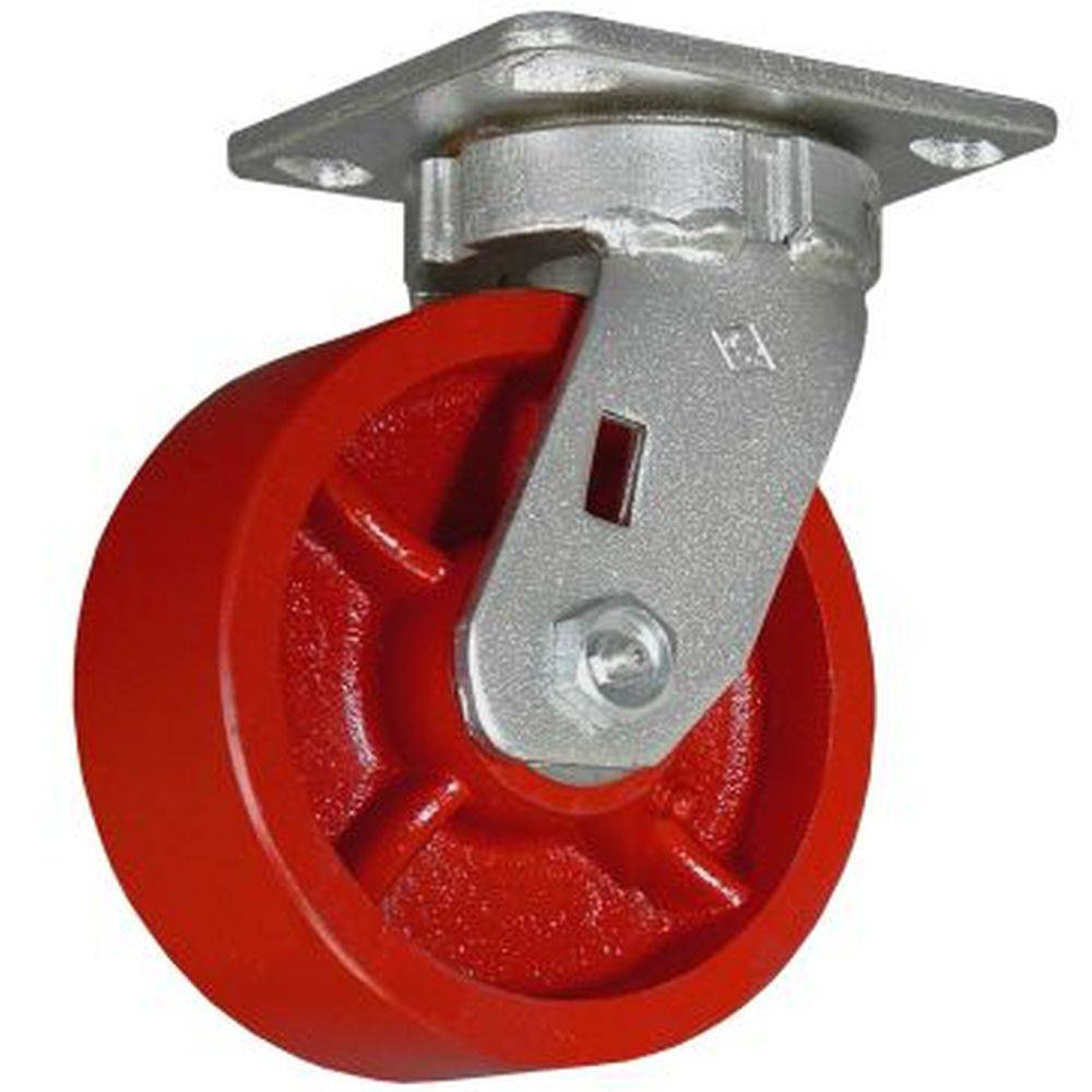 5 x 2 Heavy Duty Steel Kingpinless Swivel Casters - 1500 lbs Capacity - Industrial Wheels for Carts, Workbenches & Equipment (Set of 4)
