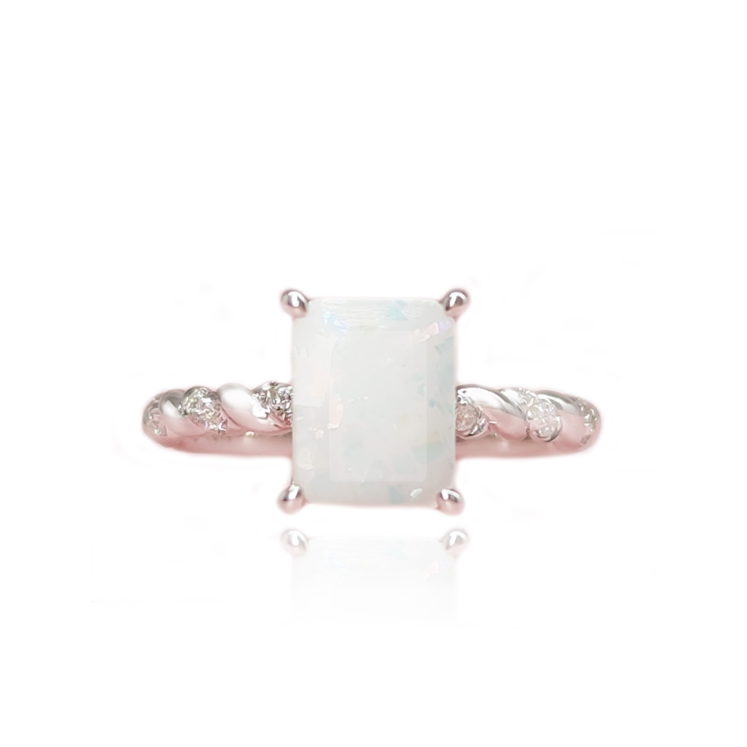 Twisted Elegance Band: Rectangular Twist Solid Gold Breast Milk Ring - Perfect for Nursing Mothers, Breastfeeding Jewelry, Unique Mom Gift for Pregnancy & Postpartum