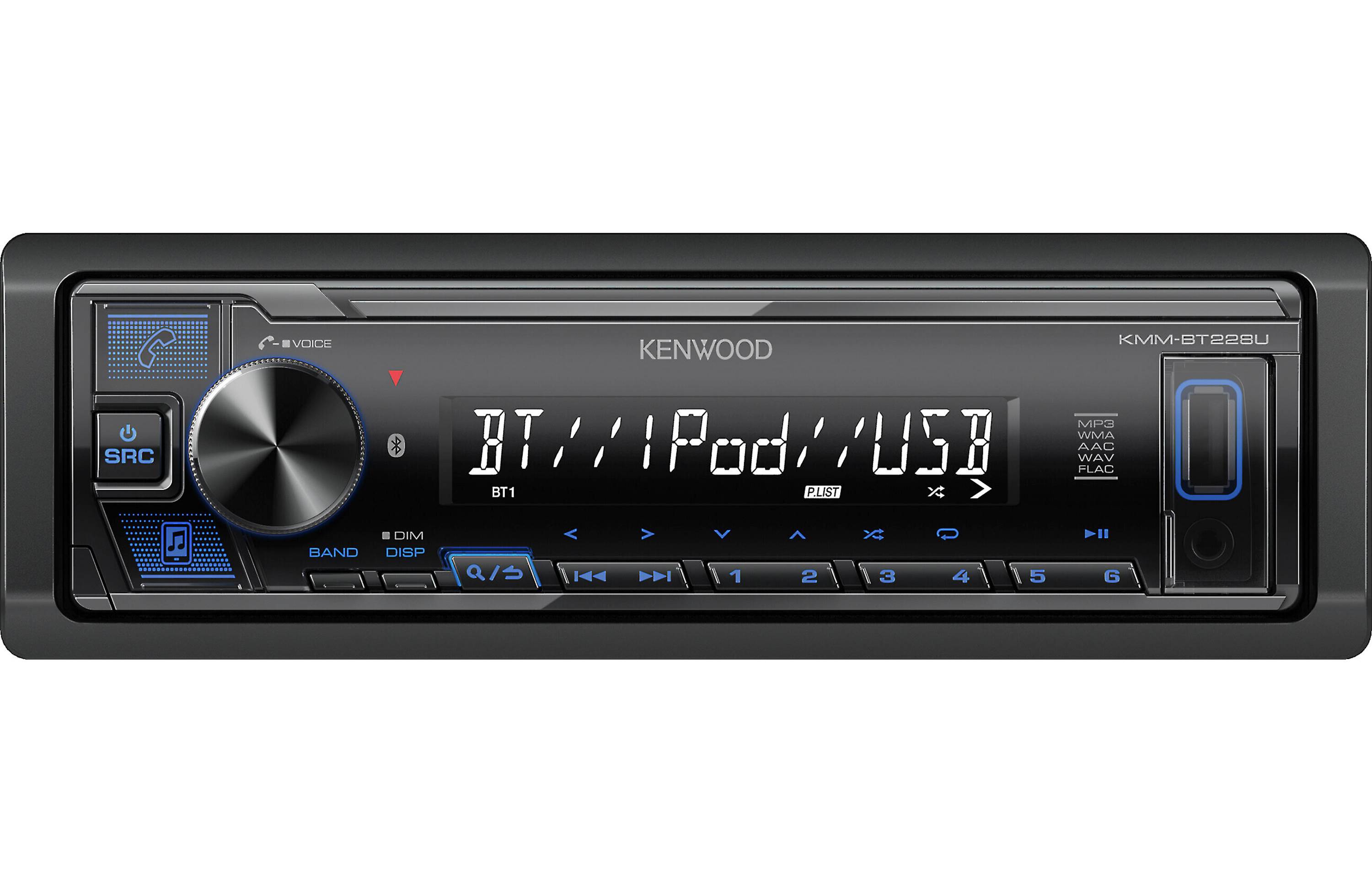 Kenwood KMM BT228U Digital Media Receiver with Bluetooth, USB, and HD Radio - Perfect for Car Audio Upgrades and Hands-Free Driving