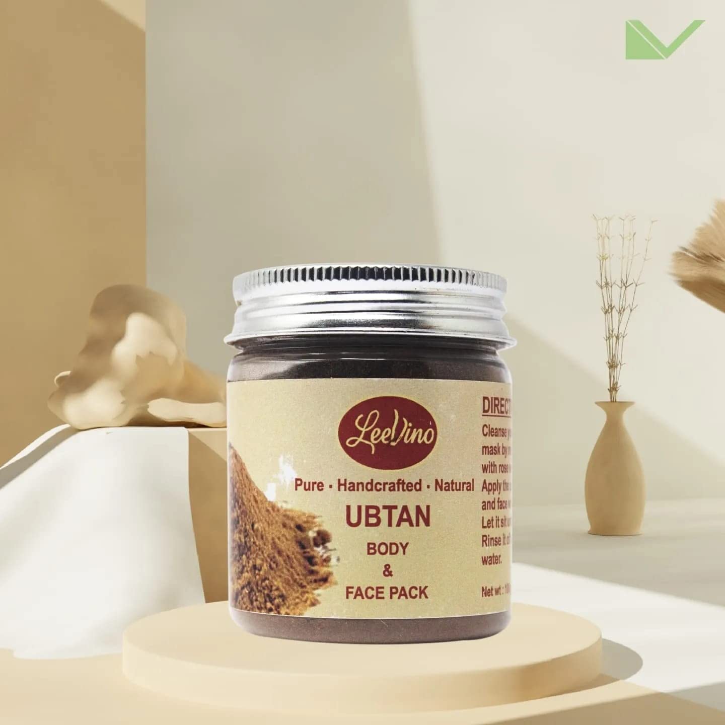 Leevino Ubtan Skin Brightening Face Pack - 100% Natural Glow Booster for Radiant & Even Skin Tone | Perfect for Daily Skincare & Bridal Prep