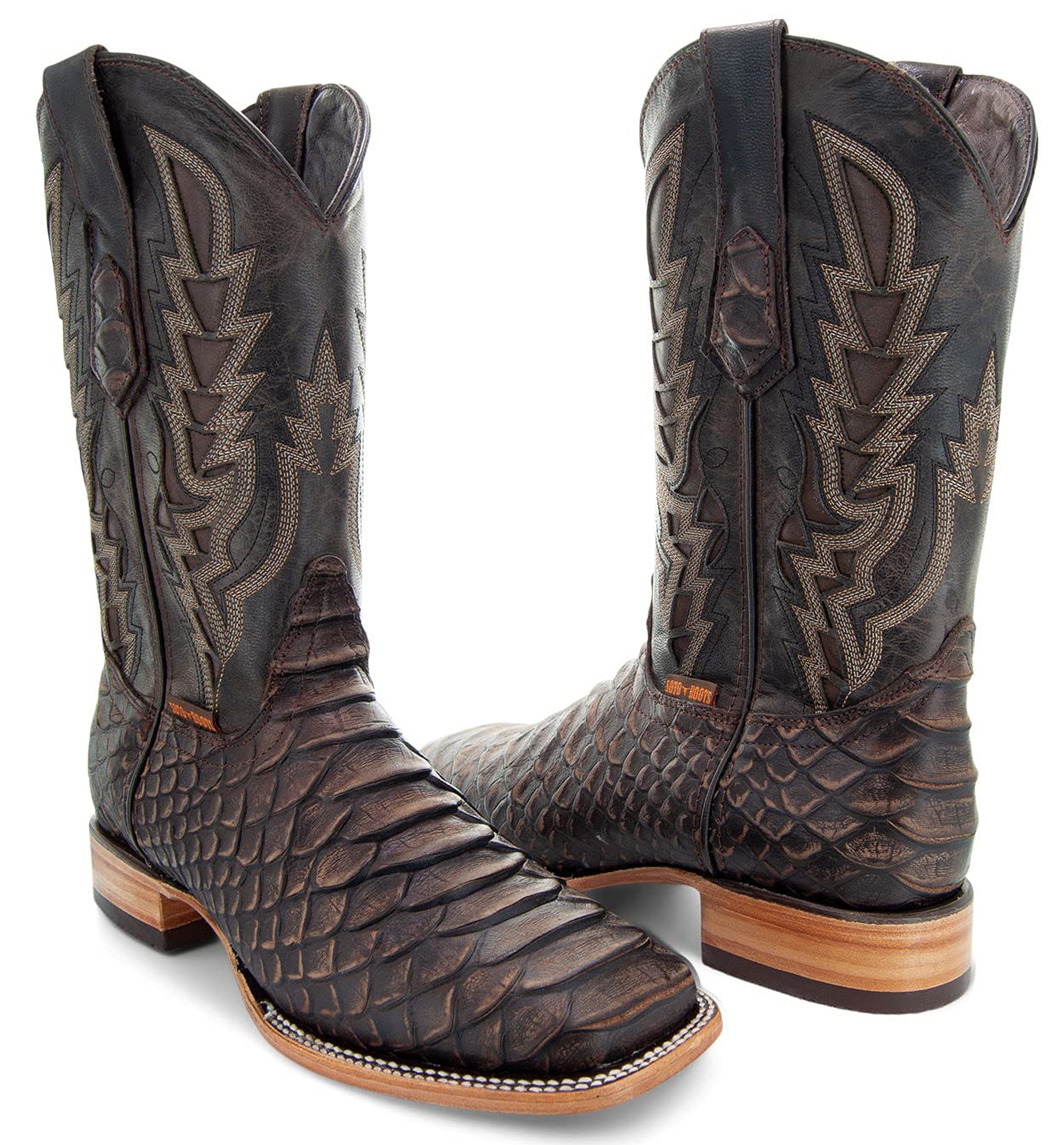 Soto Boots for Men - Genuine Python Print Cowboy Boots H50032 - Stylish Western Fashion for Rodeo, Country Music & Night Out