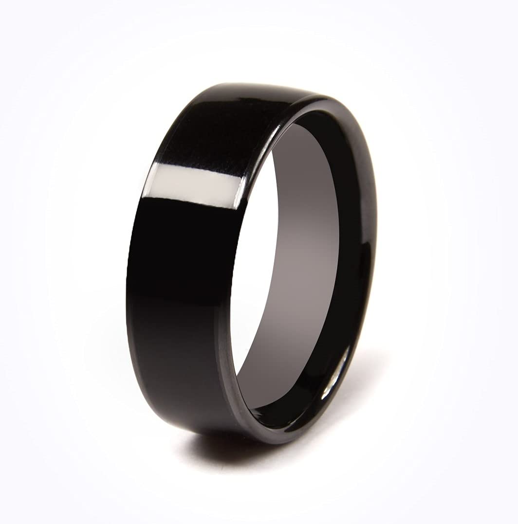 CNICK Tesla Smart Ring Accessories: Ceramic Key Replacement for Model 3/Y/X/S & Cybertruck - NFC Enabled Key Fob Alternative (8mm, Black) | Perfect for Keyless Entry, Hands-Free Driving & Secure Vehicle Access