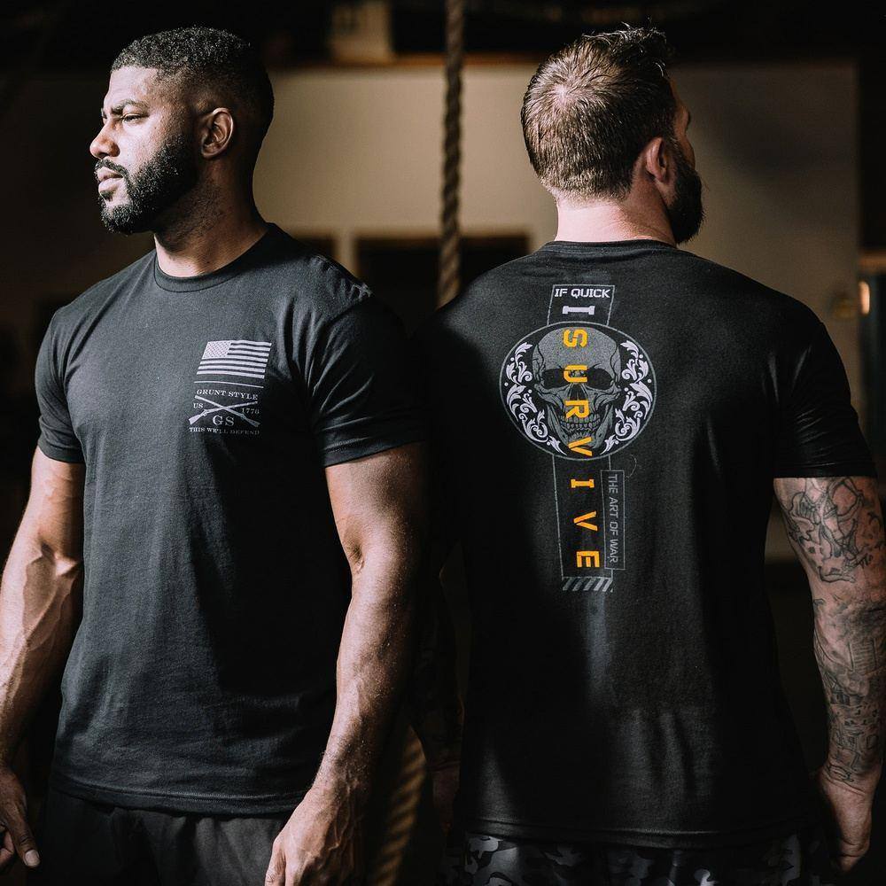 I Survive Graphic T-Shirt for Men & Women - Black Cotton Tee - Casual Wear, Gym, Street Style