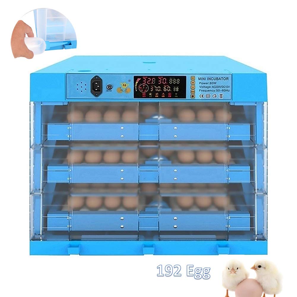 Automatic Egg Incubator for 192 Eggs - Poultry Hatcher with Temperature & Humidity Control for Chickens, Ducks, Quails, Geese, Doves & Pheasants | Ideal for Farm & Home Use | Perfect for Hatching Eggs & Poultry Breeding Projects