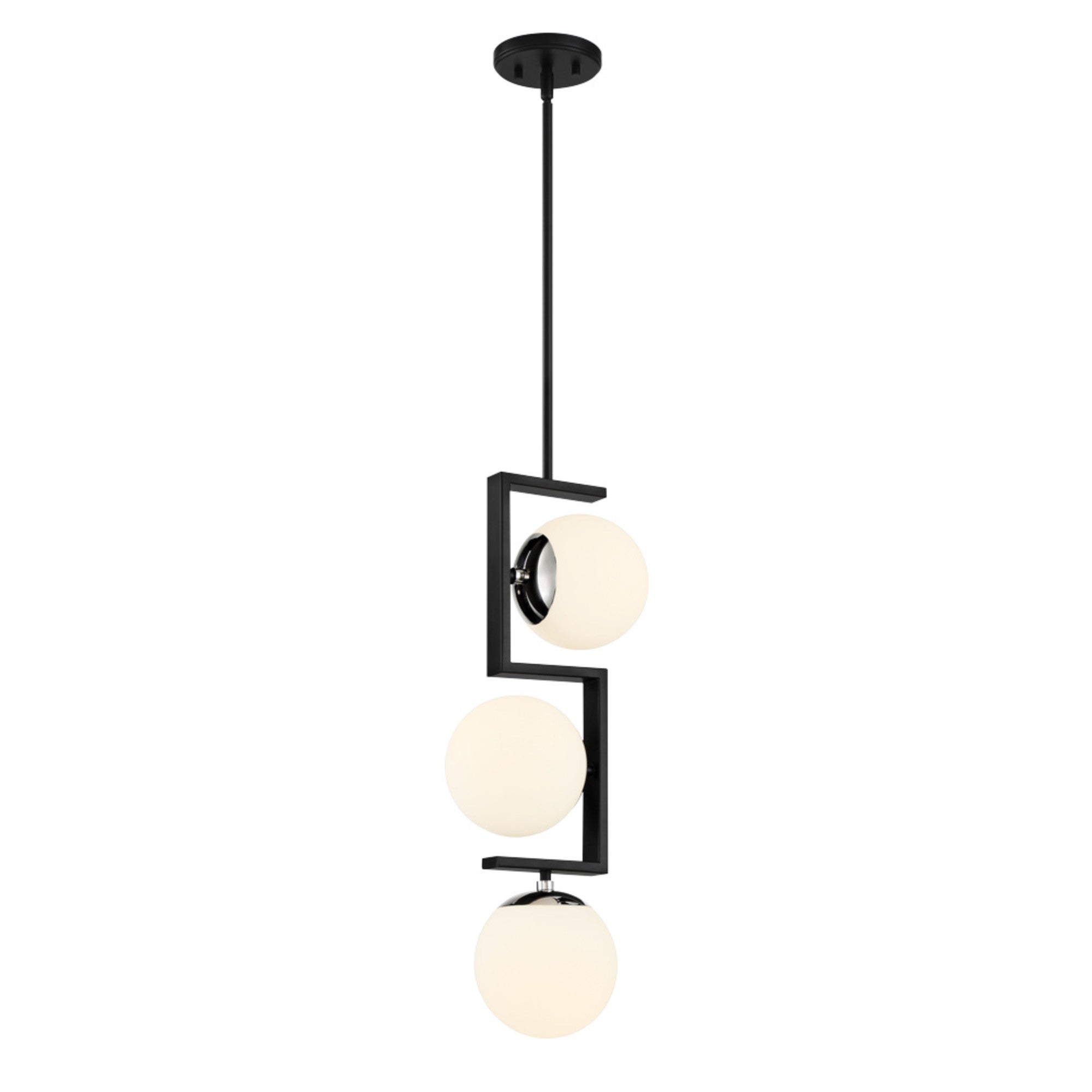 Alluria 9 Inch 3-Light Modern Pendant Lighting Fixture with Polished Nickel Finish - Perfect for Kitchen Island, Dining Room, or Entryway Lighting