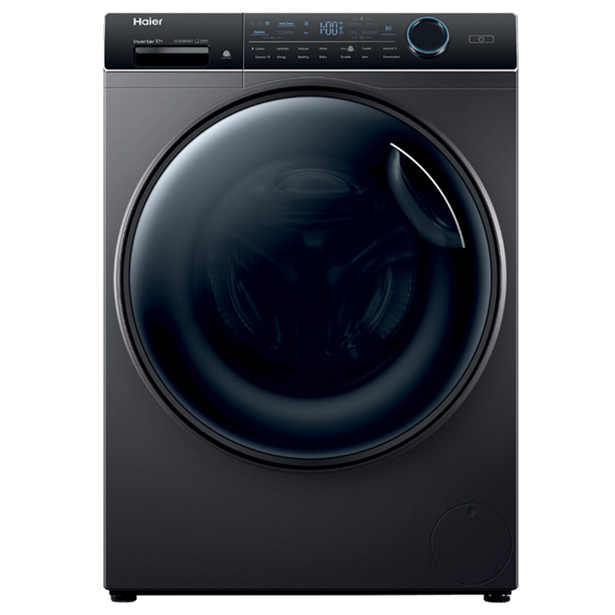 Haier 600 Series 10kg Front Load Washing Machine with UV Protection - Dark Grey (HWF10ANB1) | Energy Efficient, Quiet Operation for Apartments & Small Homes