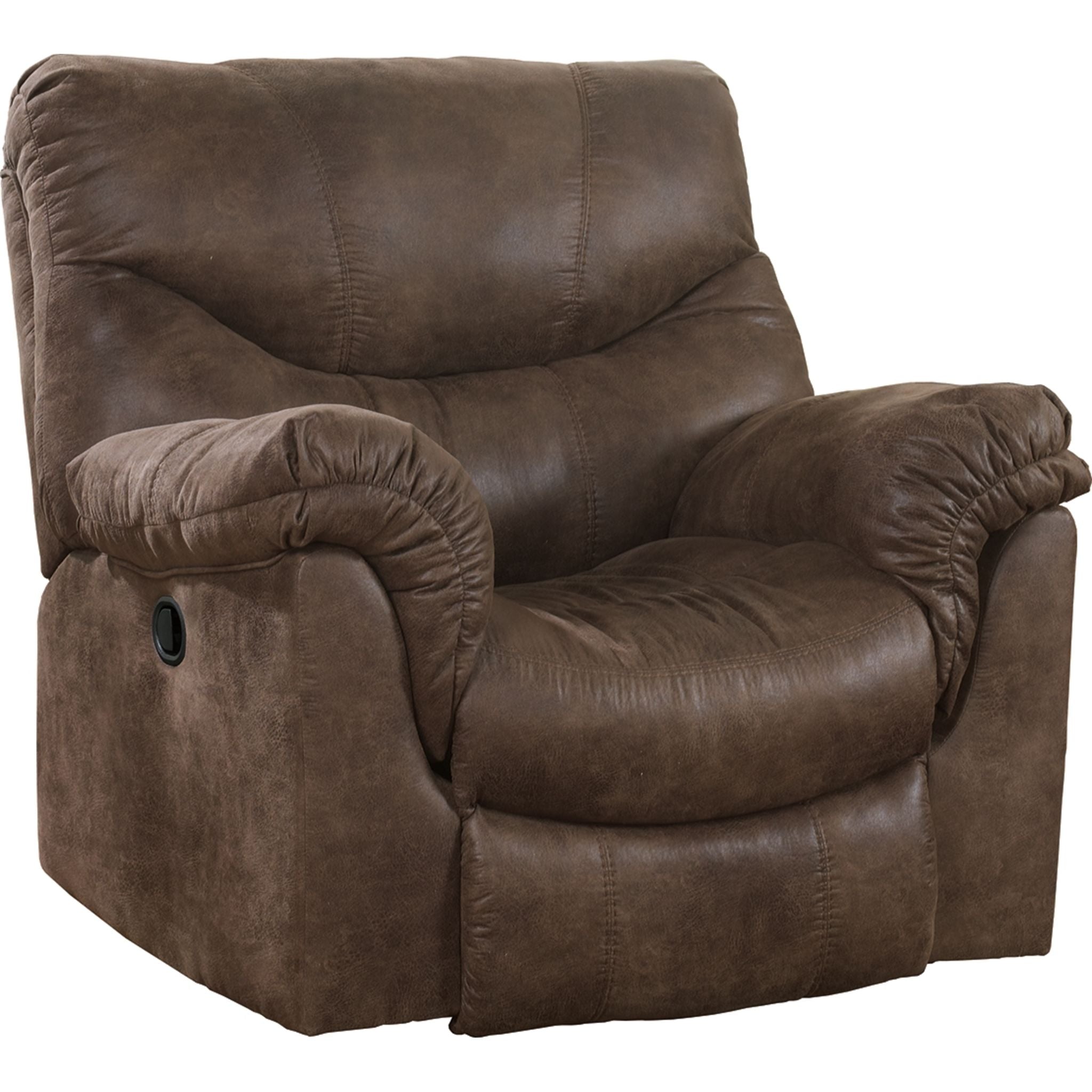 Alzena Rocker Recliner Chair - Comfortable Leather Living Room Reclining Chair with Footrest, Swivel & Massage (Gunsmoke) - Perfect for Relaxing, Watching TV & Napping