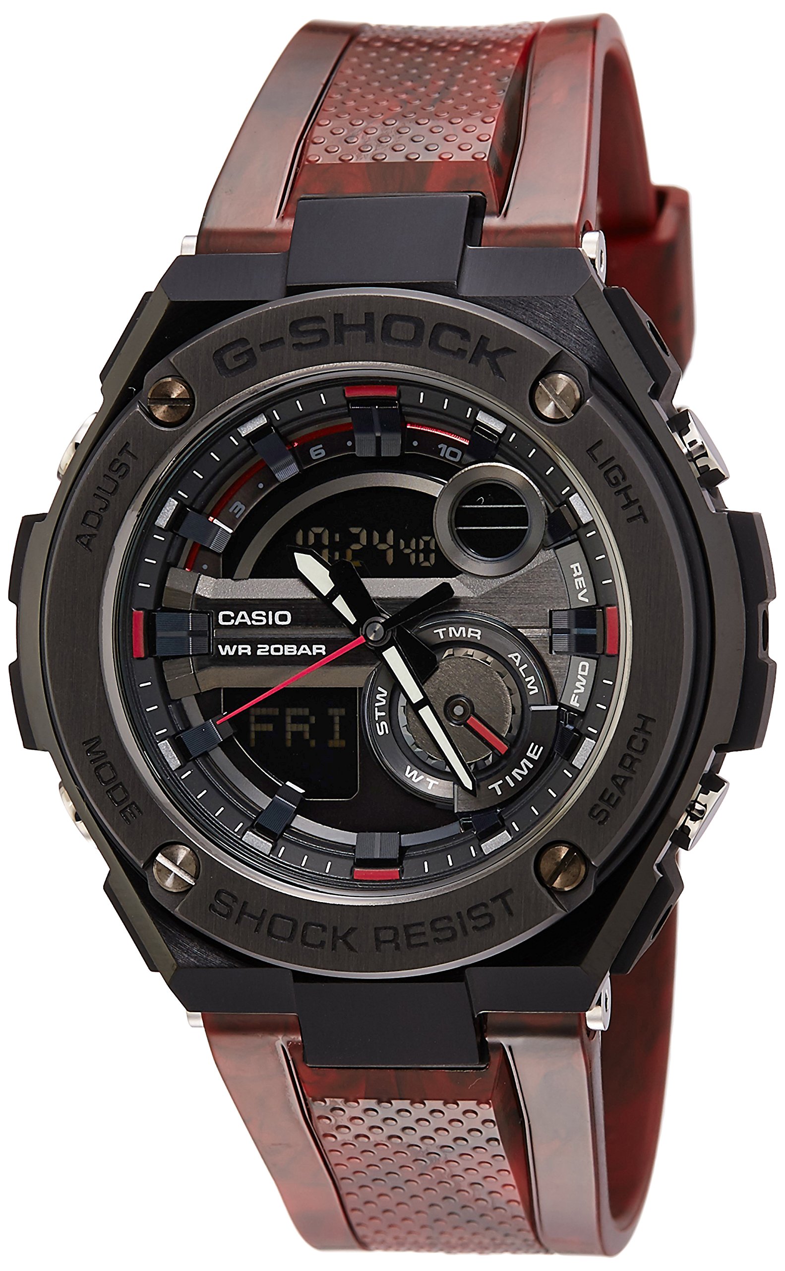 Casio G-Shock GST210M-4A Men's Black Resin Sport Watch with Japanese Quartz Movement - Durable Digital Watch for Outdoor Activities, Workouts & Adventure Sports