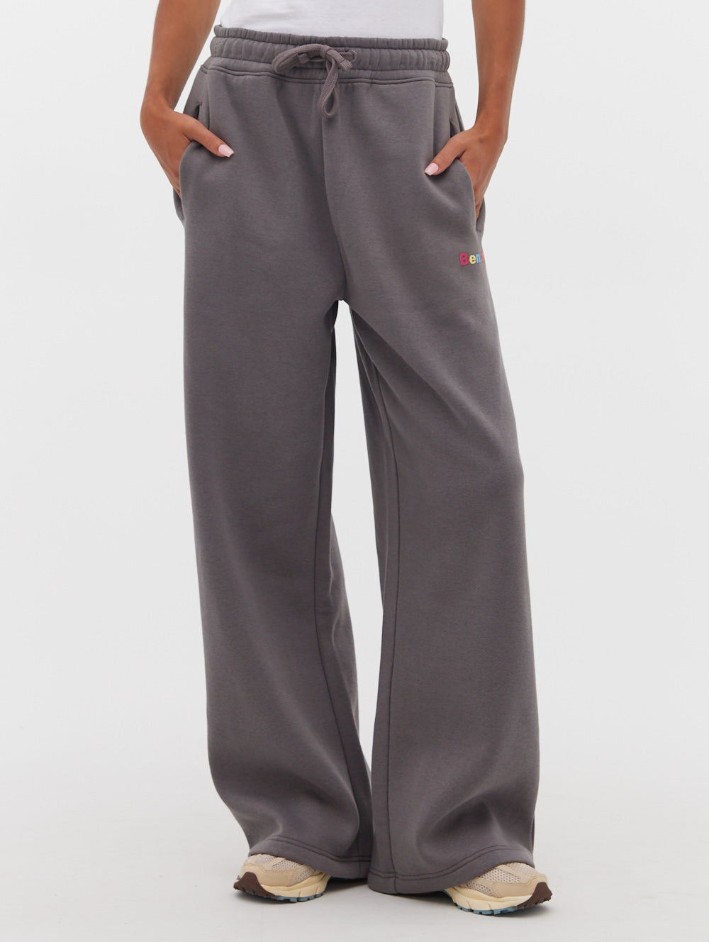 Letina Puff Print Wide Leg Joggers for Women - Soft High Waisted Lounge Pants with Pockets - Comfortable Casual Sweatpants for Yoga, Running, and Home Wear
