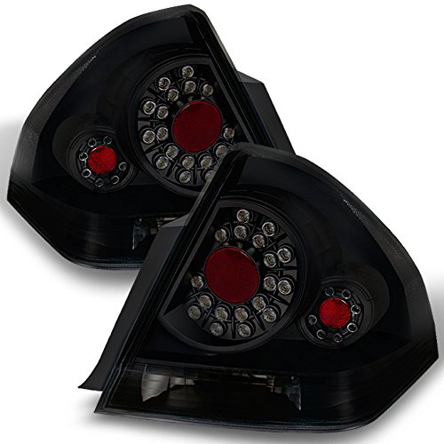 AKKON Smoked LED Tail Lights for Chevy Impala Sedan - Black Brake Lamp Replacement Pair (Left+Right) | Enhances Night Visibility & Style for 2014-2020 Models