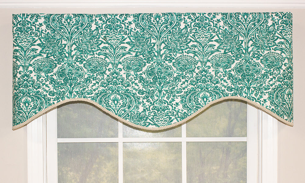 Elegant Silo Cornice Valance with Gimp Trim - Premium Window Treatment for Living Room, Bedroom & Dining Room Decor