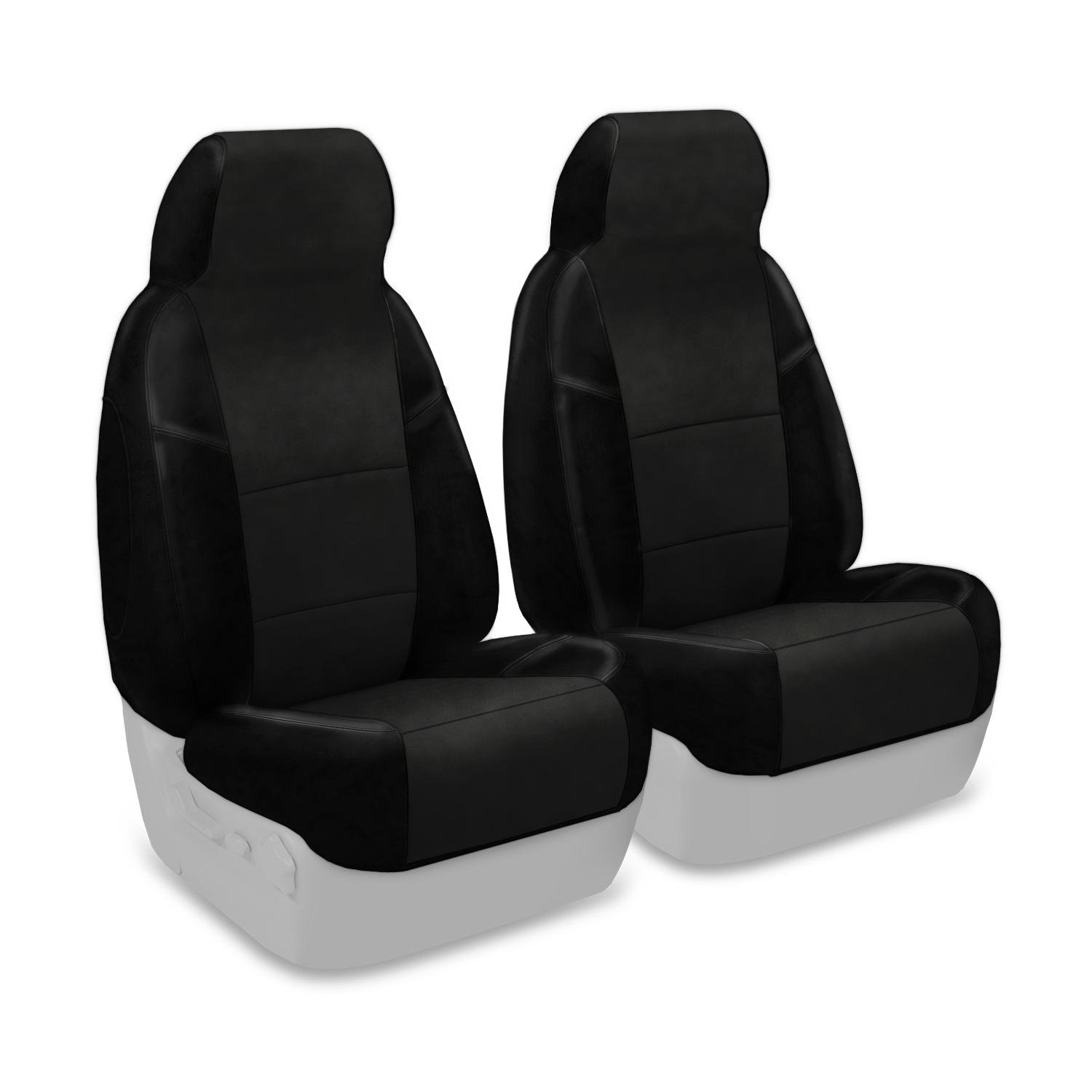 Coverking Custom Fit 50/50 Bucket Seat Cover for Dodge Charger - Premium Alcantara Fabric in Charcoal | Perfect for Car Enthusiasts & Daily Commuters