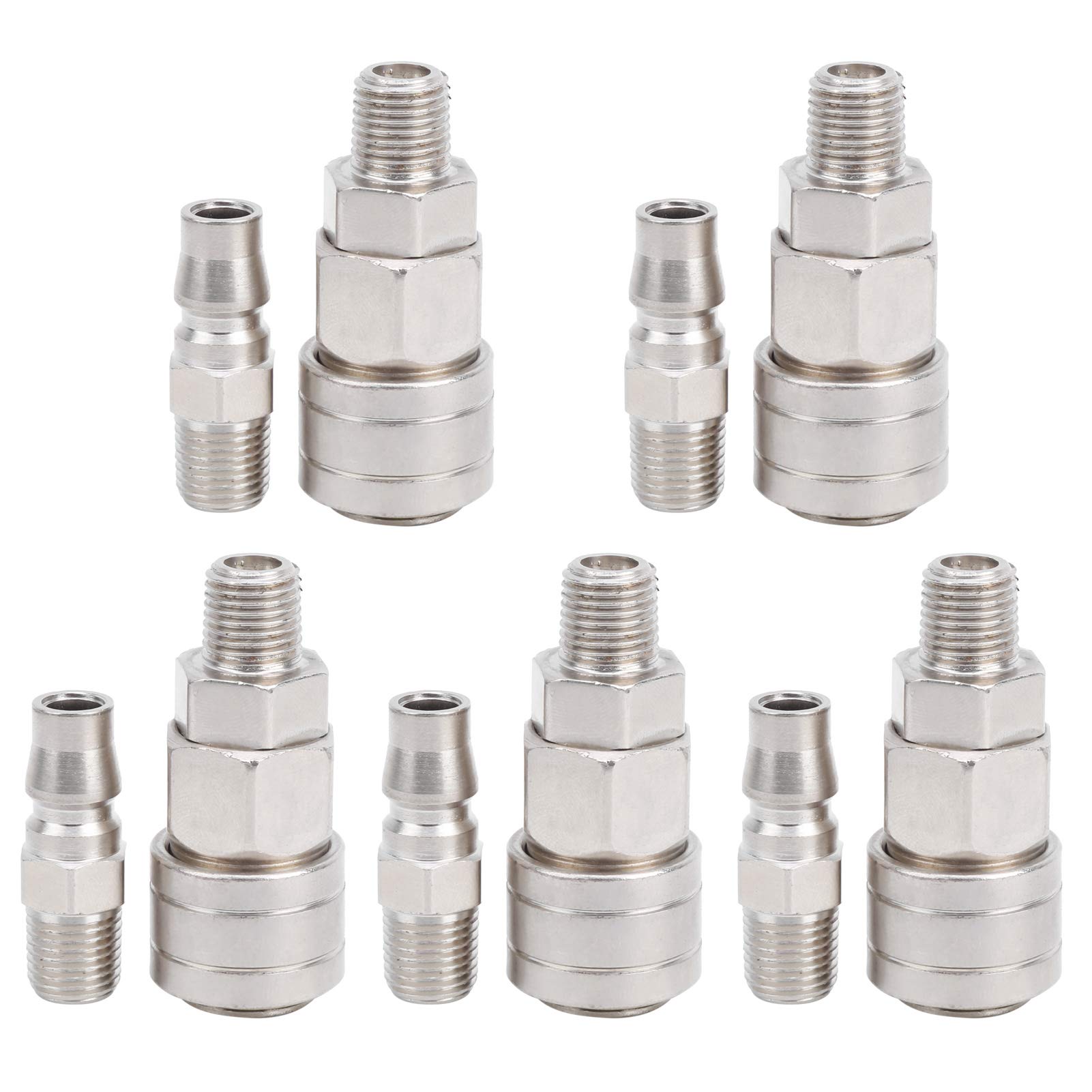 Air Hose Fittings Kit - SM20+PM20 Quick Connect Couplers & Plugs - Self-Locking Pneumatic Pipe Connectors for Air Compressors, Tools & Separators - Perfect for Industrial, Garage & DIY Projects
