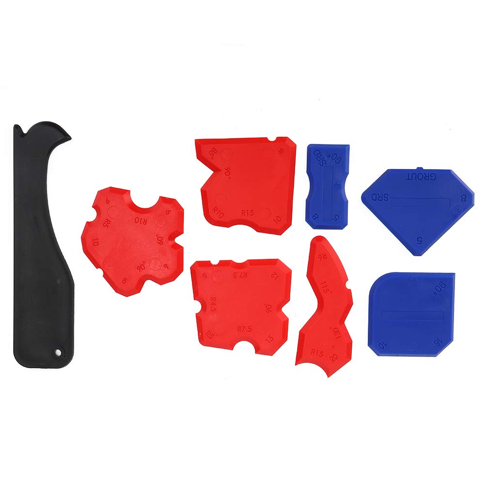 Hand Operated Plastic Scraper Tool Kit - Flexible Caulking & Sealant Remover for Grouting, Molding & DIY Projects | Perfect for Home Renovation, Tile Work & Bathroom Repair