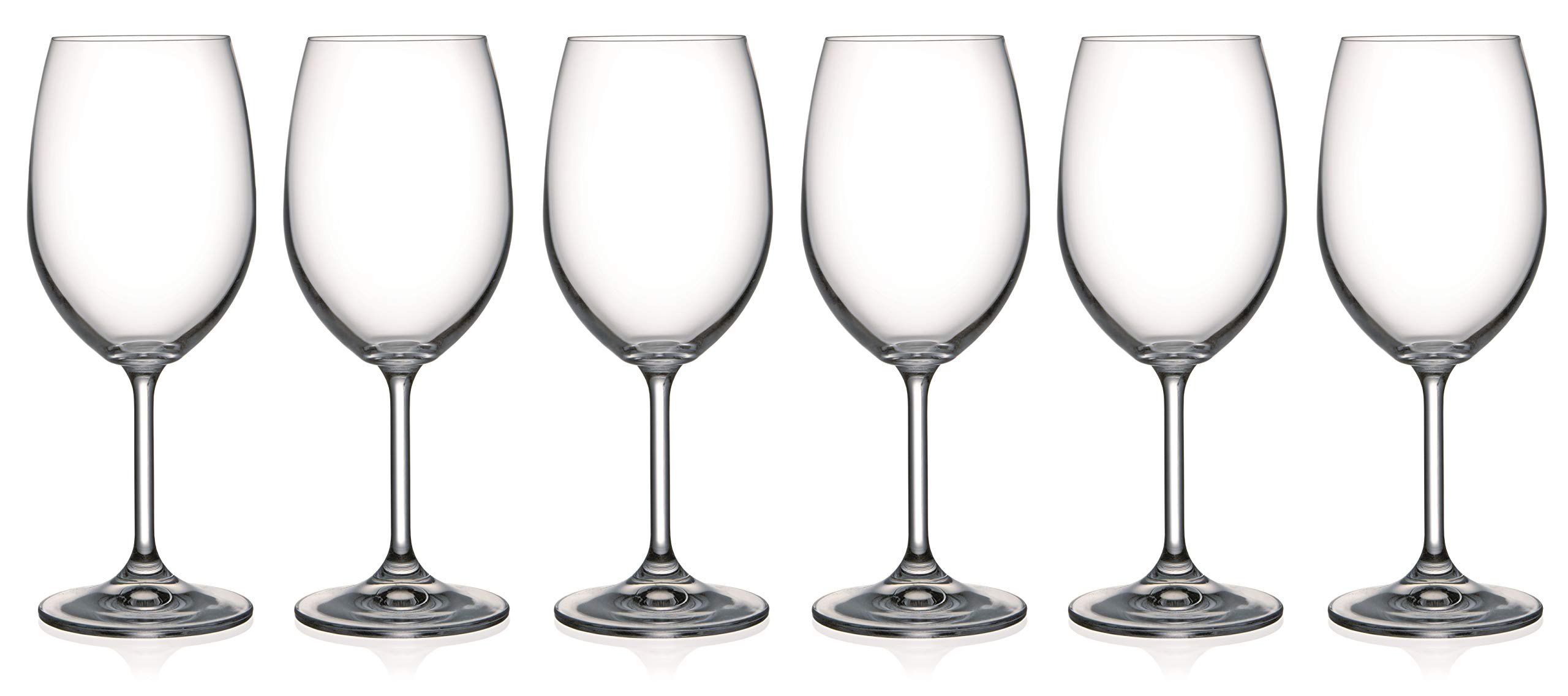 Premium Barksi 24 oz Crystal Wine Glasses Set of 6 - Elegant Stemmed Goblets for Red & White Wine, Water - European Made Clear Glassware for Dinner Parties, Weddings & Fine Dining