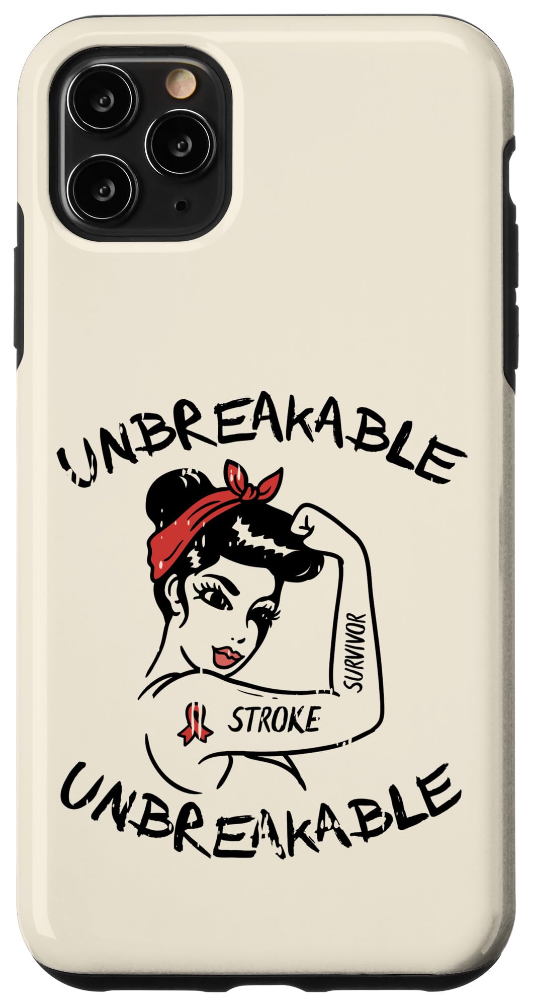 iPhone 11 Pro Max Case - Shatterproof Protective Cover with Brain Aneurysm Awareness Ribbon Design - Perfect Gift for Stroke Survivors & Medical Professionals (For Work, School & Daily Use)