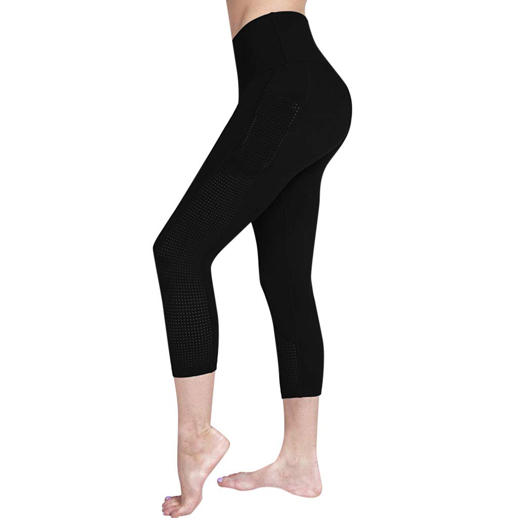 Alalaso Women's High Waist Yoga Pants - Breathable Workout Capri Leggings for Yoga, Gym & Running | Perfect for Fitness, Lounge & Everyday Wear