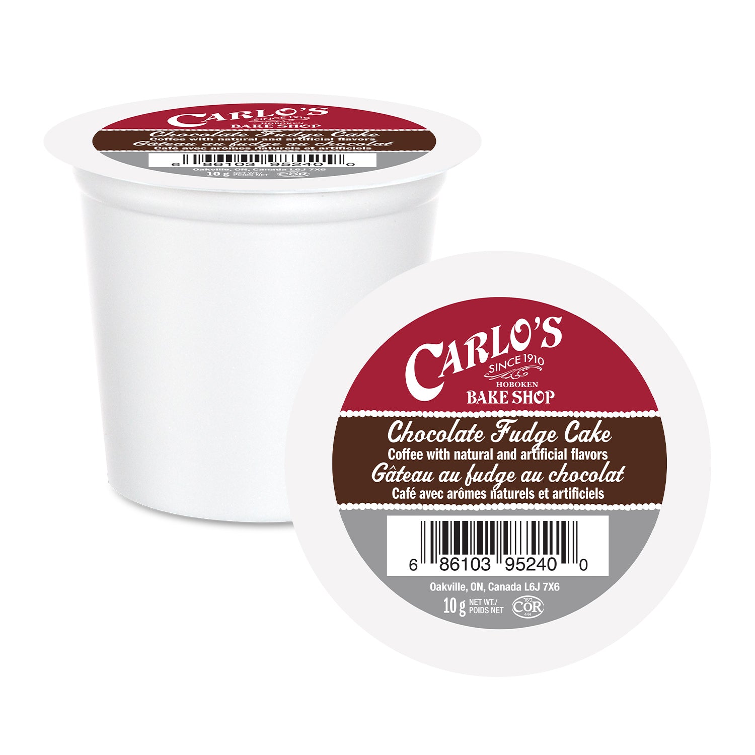 Carlo's Bake Shop Chocolate Fudge Cake Flavored Single Serve Coffee Pods - 24 Pack for Keurig Brewers | Perfect for Office, Home & Morning Coffee Break