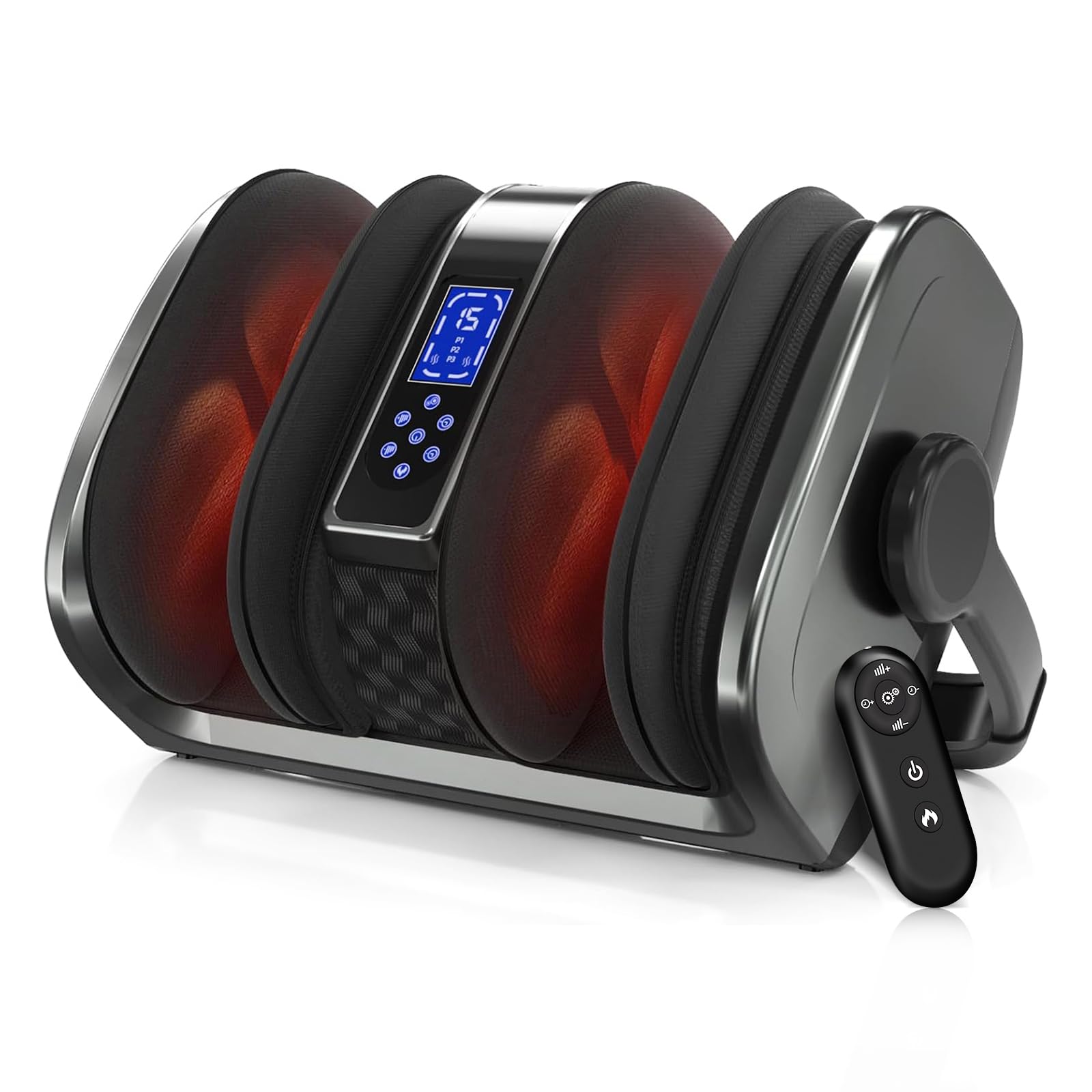 TISSCARE Shiatsu Foot Massager with Heat - FSA HSA Eligible Foot and Calf Massager for Plantar Fasciitis, Neuropathy, Circulation & Pain Relief - Perfect Gift for Men and Women - Use at Home or Office for Relaxation and Stress Relief