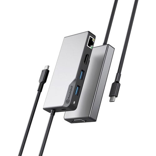 Alogic USB C Fusion MAX 6-in-1 Hub V2 - 100W Power Delivery, 4K HDMI, 3 USB Ports, Ethernet RJ45 - Compatible with MacBook, Windows Laptops, iPad, Smartphones & More for Home Office, Gaming & Streaming