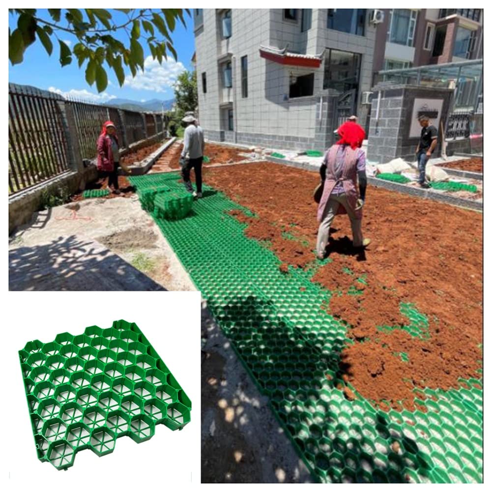 Grass Grid Pavers - Heavy Duty 200kg Load Bearing Plastic Driveway Grid for Parking Lots, Fire Exits & Patios | Interlocking Turf Stabilization System | Easy Lightweight Installation for Landscaping & Outdoor Decor