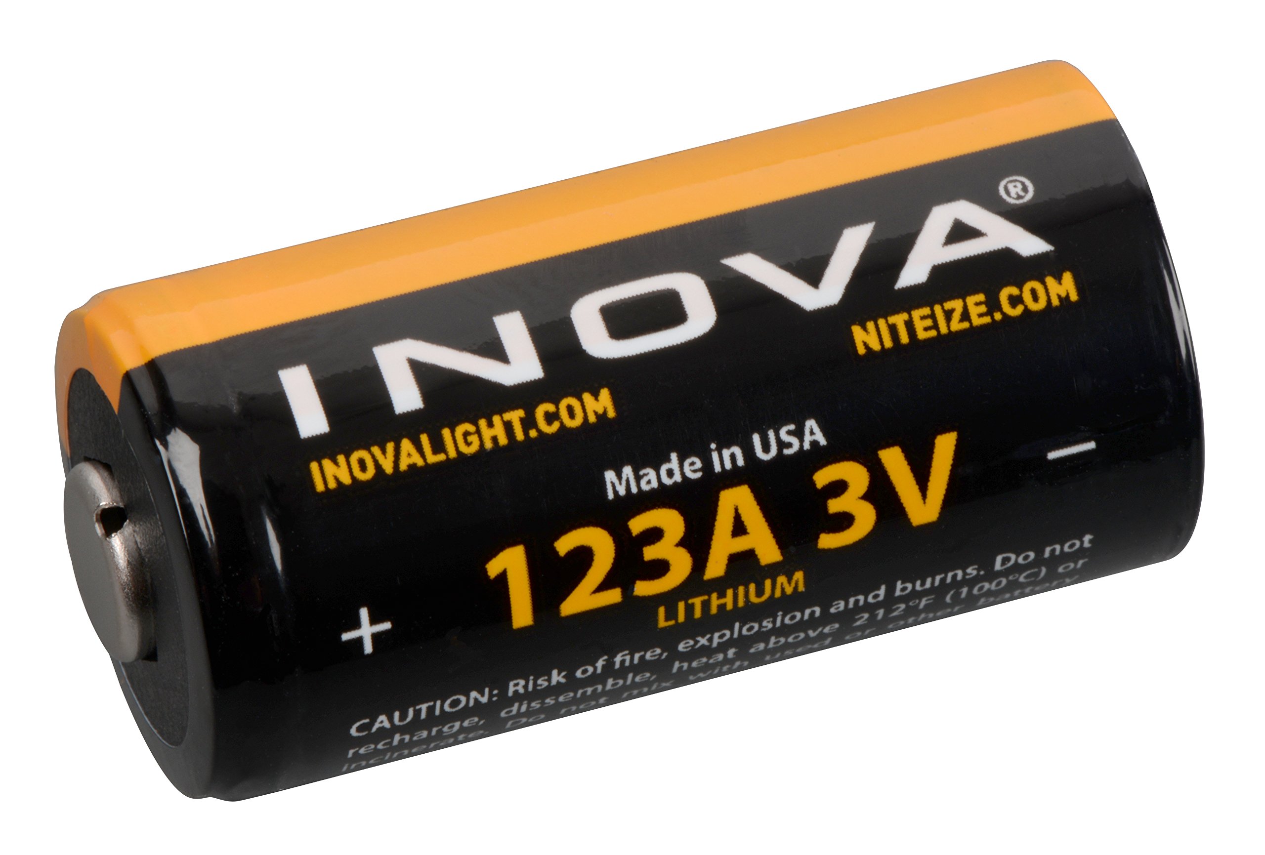 Nite Ize ILM2-03-123 Inova CR123A Lithium Batteries 2-Pack - High Performance 3V Lithium Battery for Flashlights, Cameras & Emergency Kits | Long Lasting Power Supply for Outdoor, Photography & Tactical Gear