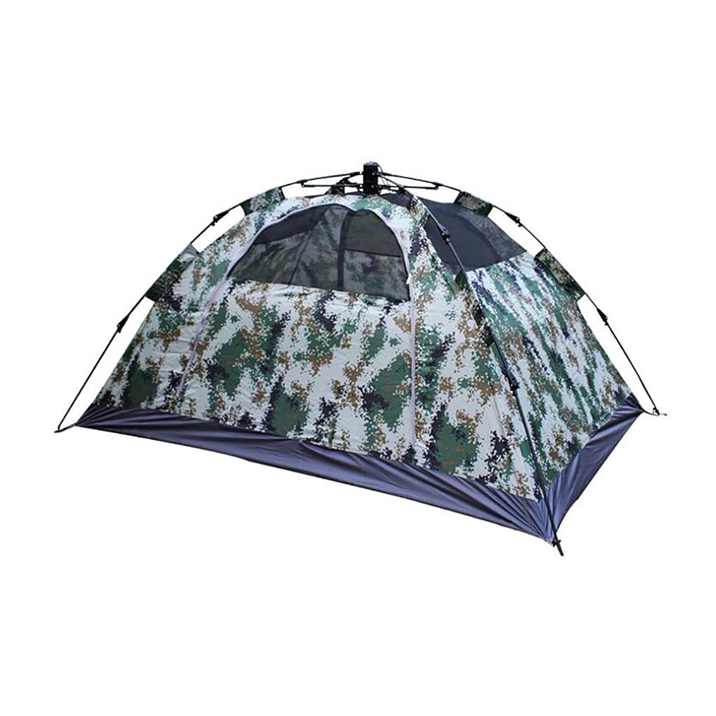 Automatic Double Layer Camouflage Tent - 3 Second Quick Setup, Waterproof & Breathable for Outdoor Camping, Hiking, and Fishing Expeditions | Perfect for Wilderness Adventures and Family Camping Trips