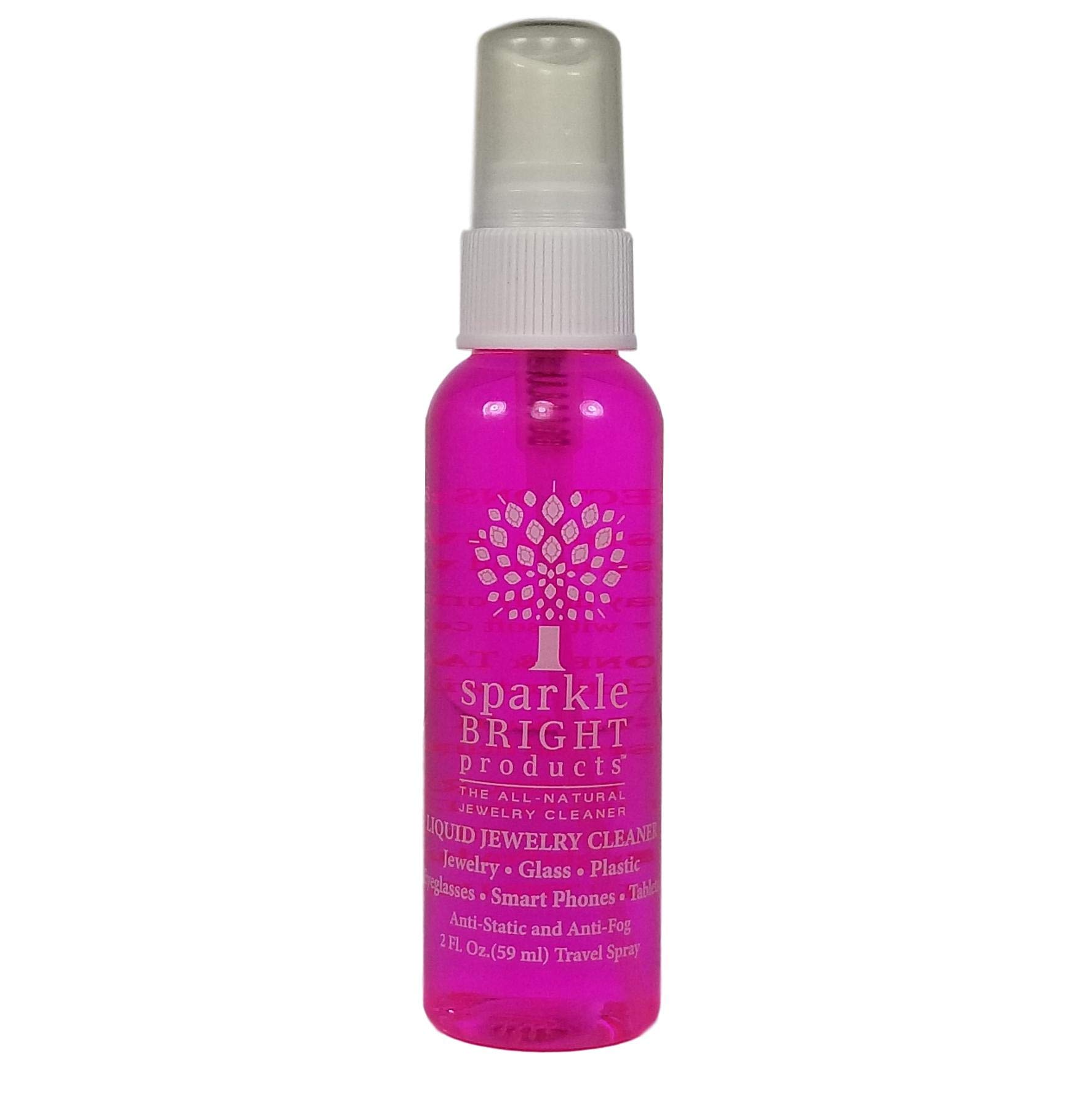 Sparkle Bright All-Natural Jewelry Cleaner Solution - 2oz Travel Size for Ultrasonic Cleaning | Safe for Diamonds, Gold, Silver & Fashion Jewelry | Perfect for Travel, Daily Use & Jewelry Care