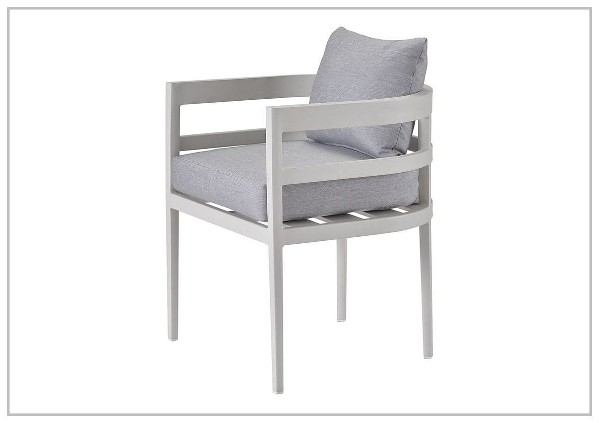 Universal Coastal Living South Beach Outdoor Dining Chair - Gray Rectangular Patio Furniture for Beach House, Poolside, and Garden Relaxation