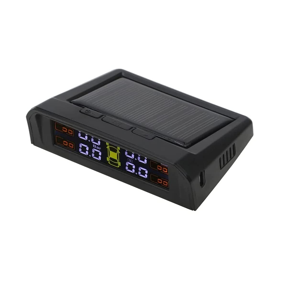 JINPENGRAN TPMS Solar & USB Rechargeable Car Tire Pressure Monitoring System with HD LCD Display - Real-Time Alerts for SUV/Truck Safety Driving