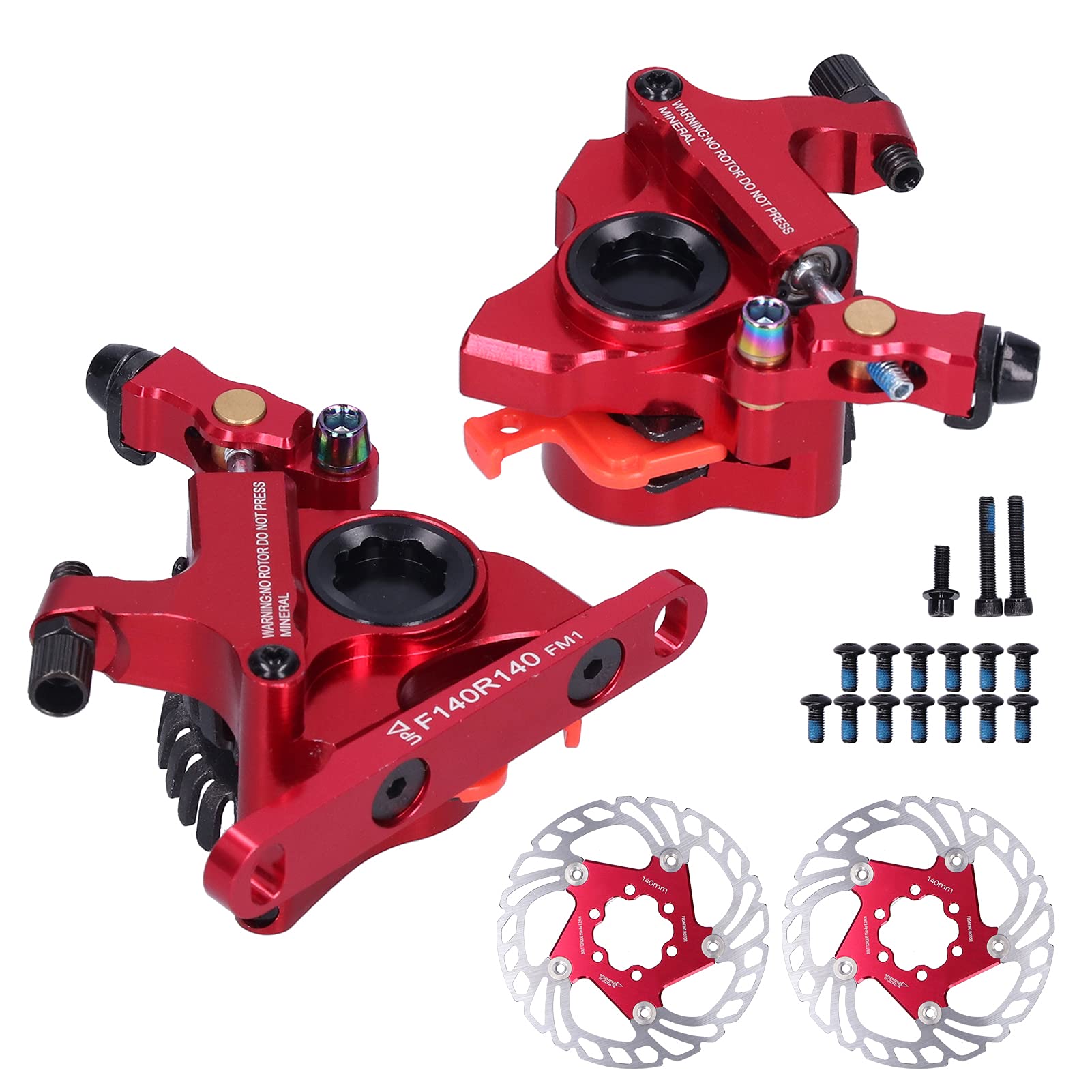 Keenso 140mm Hydraulic Disc Brake Calipers for Road Bikes - High Performance Bicycle Oil Disc Brake Rotor with Line Pulling System | Perfect for Mountain Biking, Commuting & Road Cycling